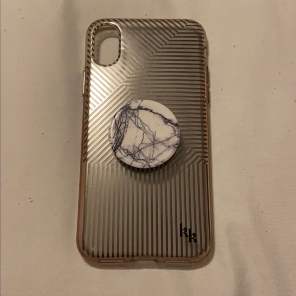 iPhone X phone case , pop socket included